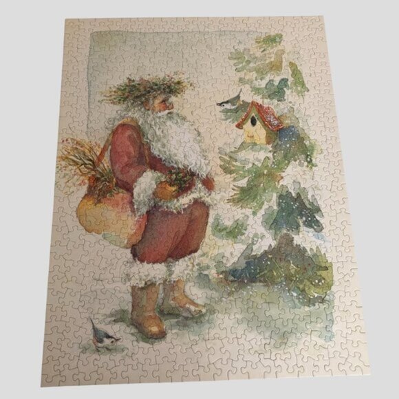Springbok "Boughs & Berries" Winter Santa 50Jigsaw Puzzle 500 Pieces - Picture 2 of 7